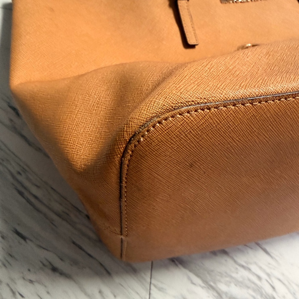 Michael Kors Cognac Saffiano Tote - Picture 2 of 10